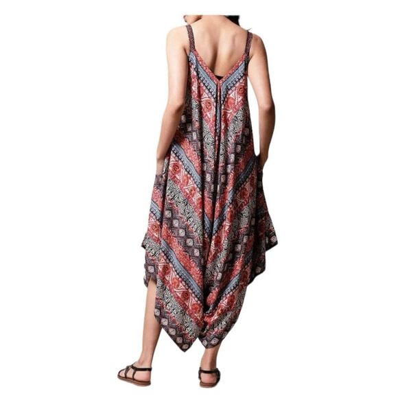Angie Boho Paisley Print Harem Pant Loose Jumpsuit Sz M NWT - Picture 5 of 16